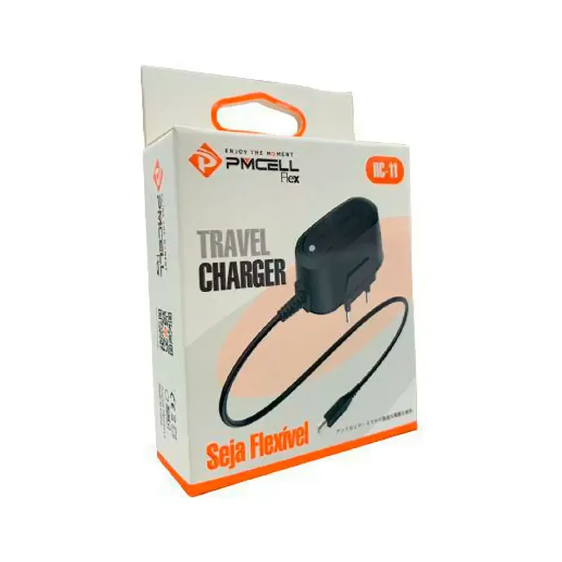 Carregador de Tomada com Cabo Micro USB Pmcell Flex HC 11 V8, Preto - AC2436