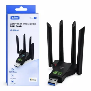 Adaptador Usb Wifi Dual Band 2g/5g Antenas 4dbi Kp-aw164 Knup