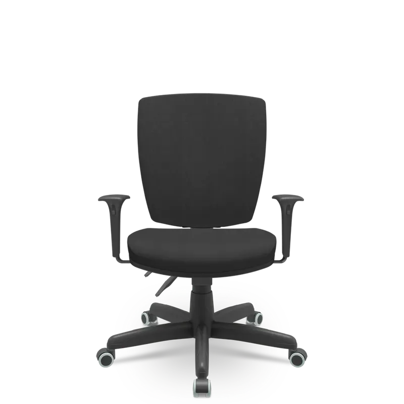Cadeira Escritório Altrix Plaxmetal Espaldar Alto Back Preto