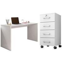 Mesa Para Computador Gávea C/ Gaveteiro Gávea Branco