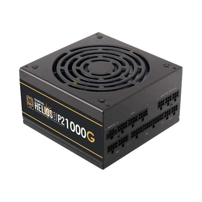 Fonte Gamdias Helios P2-1000G, 1000W, 80 Plus Gold, Sem Cabo, Preto - HELIOS P2-1000G L.A