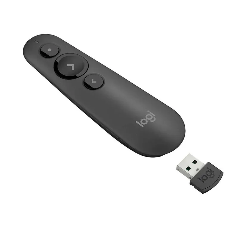 Apresentador Multimídia Laser Pointer Logitech R500s, Receptor Sem Fio E Bluetooth, Alcance Até 20 Metros