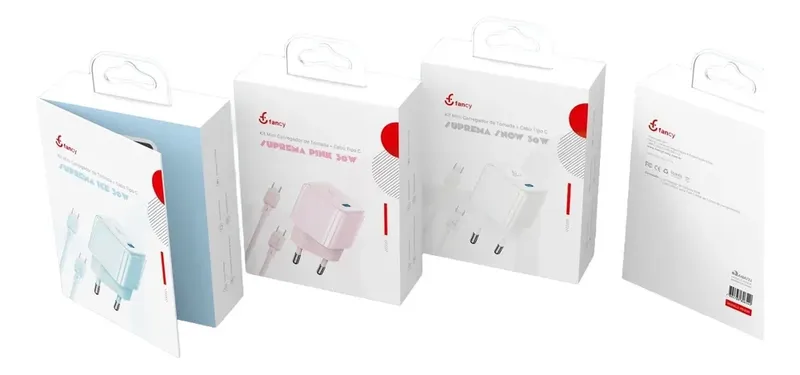 Kit Carregador De Tomada Super Turbo 30w Com Cabo USBC Para USBC 60w