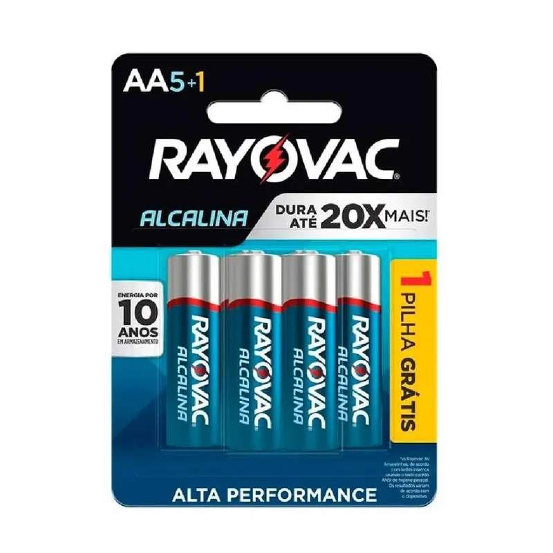 Pilha Alcalina Aaa6 Rayovac Cartela Com 06 Unidades - Un / 6 [f108]