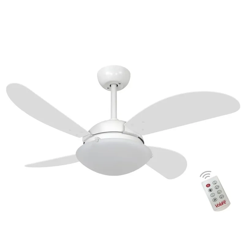 Ventilador Ventax Fresh Air 4pás Branco 127v Controle Remoto