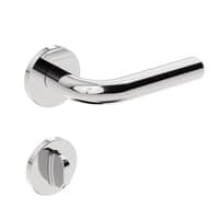 Fechadura Banheiro Inox Home Ix310 55mm Roseta Redonda Inox Polido Stam