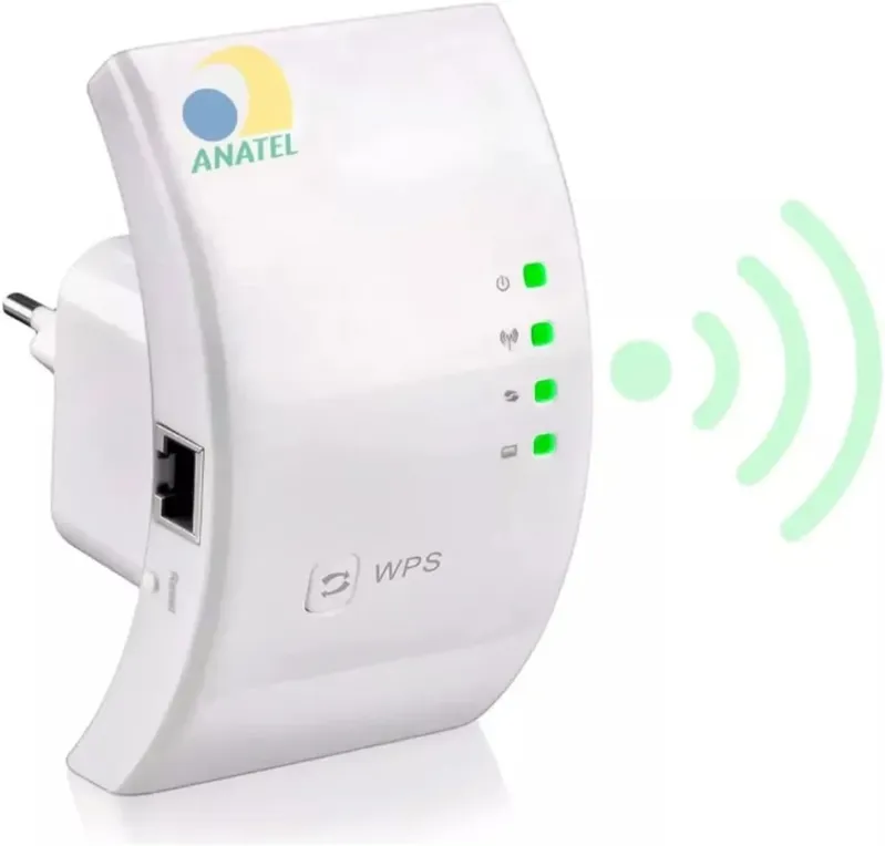 Repetidor Wifi Sinal Wireless Amplificador Extensor Potente Branco Ou Preto Premium, Rilewa®