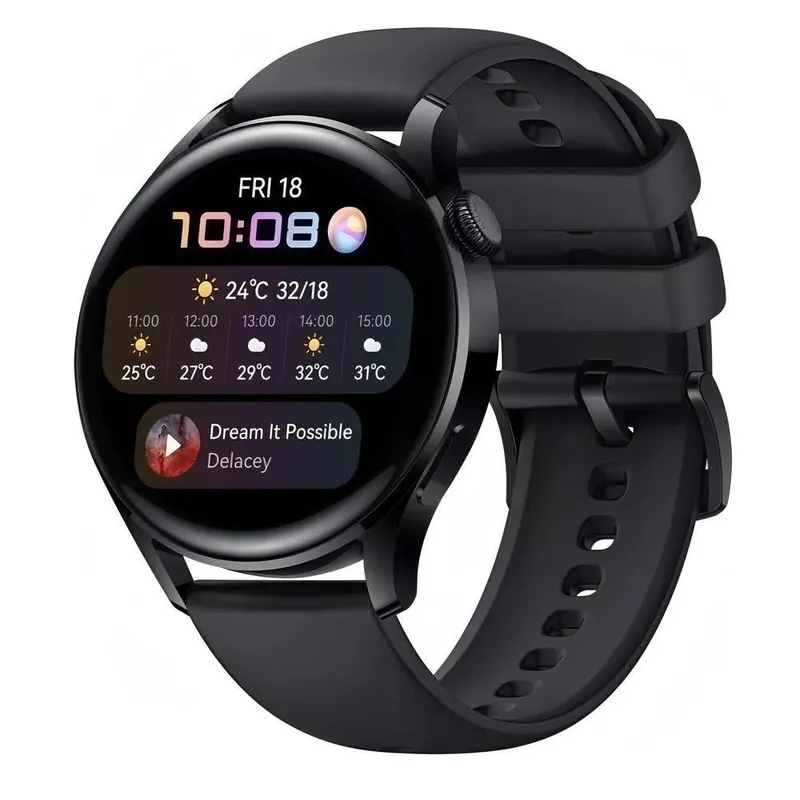 Huawei Watch 3 Tela De 1.43" Com Multiira De Fluoroelastómero - Cor Black Gllal03