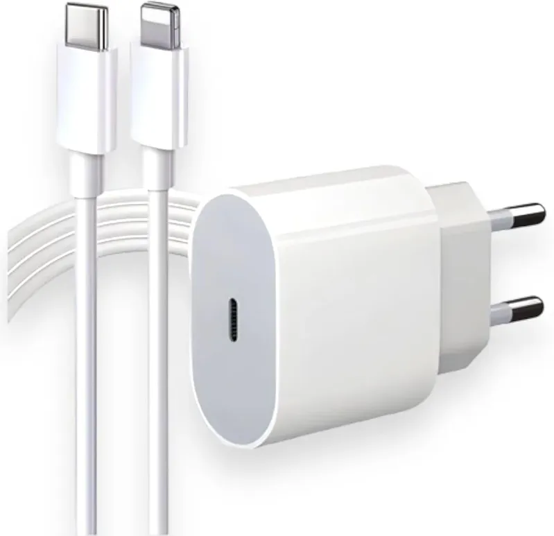 Cabo Usb-c-lightning + Fonte Carregado 30w Turbo Compatível Se X Xr 11 12 13 14 A'gold