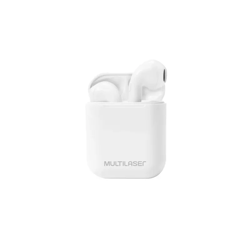 Fone de Ouvido Sem fio, Multi PH326, TWS Airbuds, Bluetooth, Recarregável, Branco