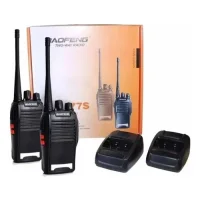 Walk Talk Kit Com 2 Baofeng Bf-777s 6km Preto Com Fone