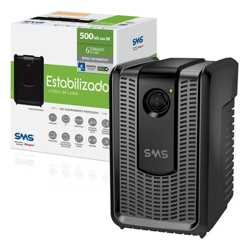 Estabilizador SMS 500VA Revolution Speedy Bivolt 16620