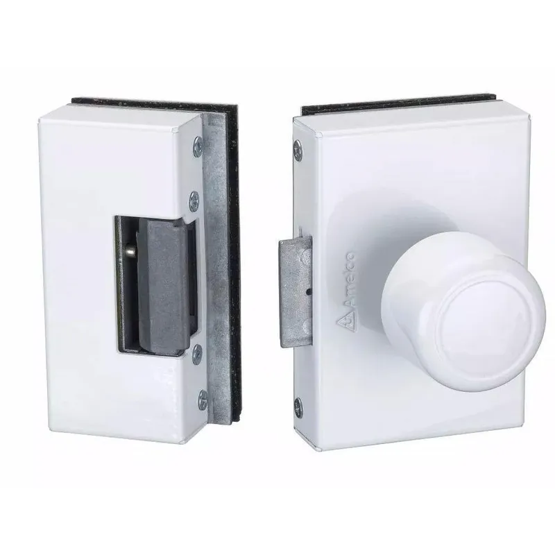 Fechadura Elétrica Porta De Vidro 2 Folhas Fv32ibr 715112 Amelco