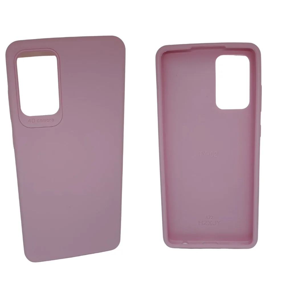 Capa De Celular Samsung Galaxy A72 Flexível Mole Ante Impacto Cor:rosa Pálido