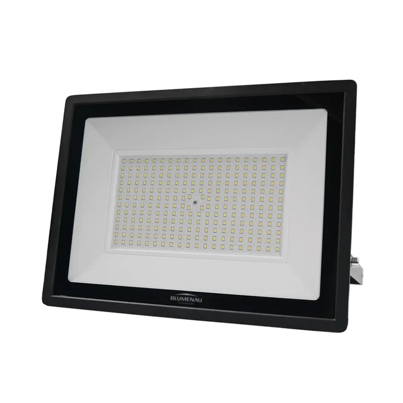 Refletor Blumenau De LED Slim 200w 6500k Preto Bivolt