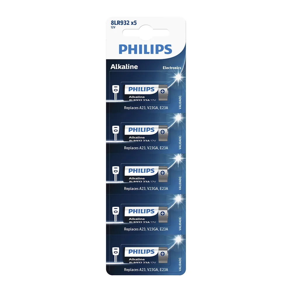 Bateria Alcalina Philips 12v com 5 Unidades, LR23P5B/97