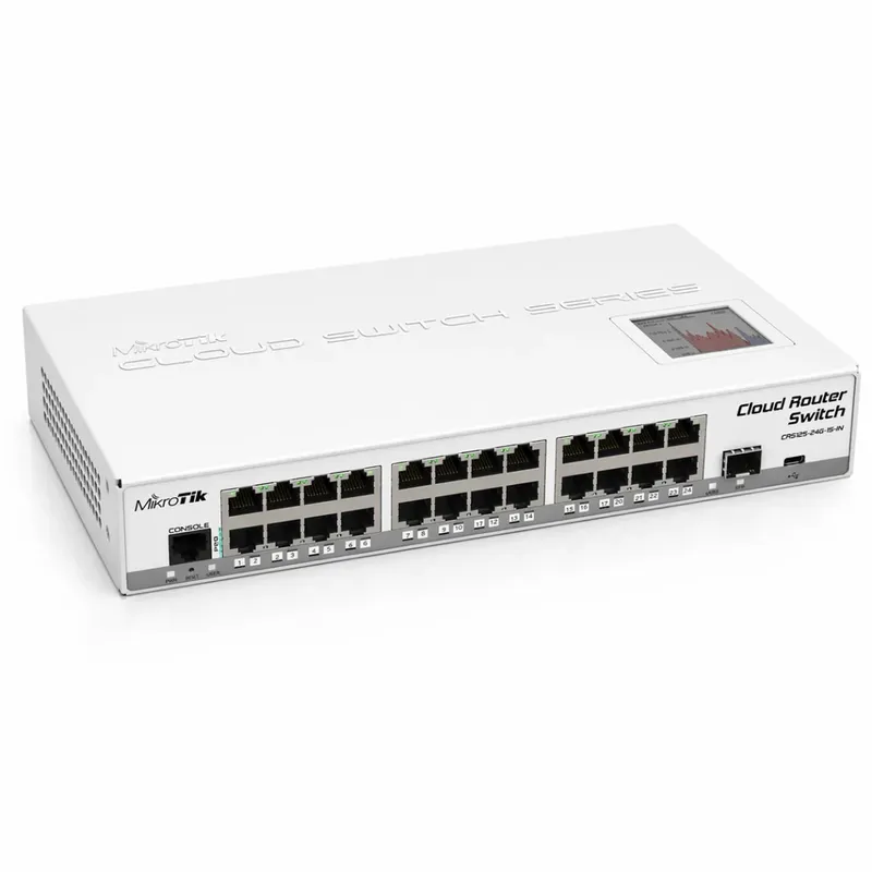 Switch Mikrotik Crs125-24g-1s-in 24 Portas Gigabit 1 Sfp Routeros