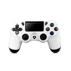 Controle Gamer Duplo Shock Joystick P4 PC Notebook Usb Com Fio - Branco