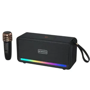 Caixa De Som Alto Falante Karaoke Speaker Portátil Com 1 Microfone Goldenultra