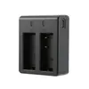 Carregador Duplo Eken Para Câmeras De Ação H8, H8r, H9, H9r E Sjcam 4 E 5, Preto