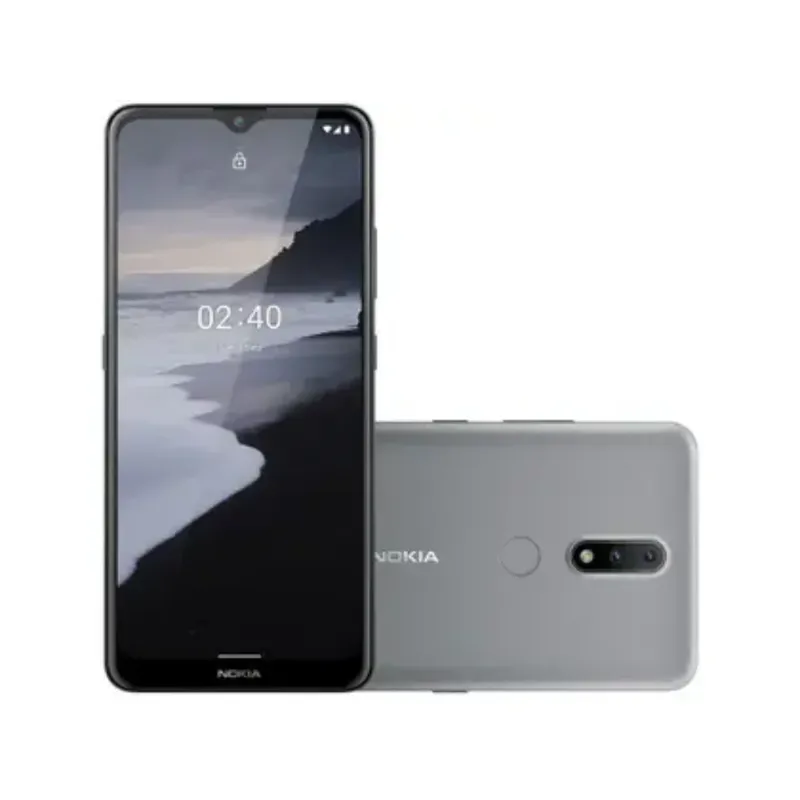 Smartphone Nokia 2.4, 64GB, 3GB RAM, Android, Câmera Traseira, 13+2MP, Cinza - NK015