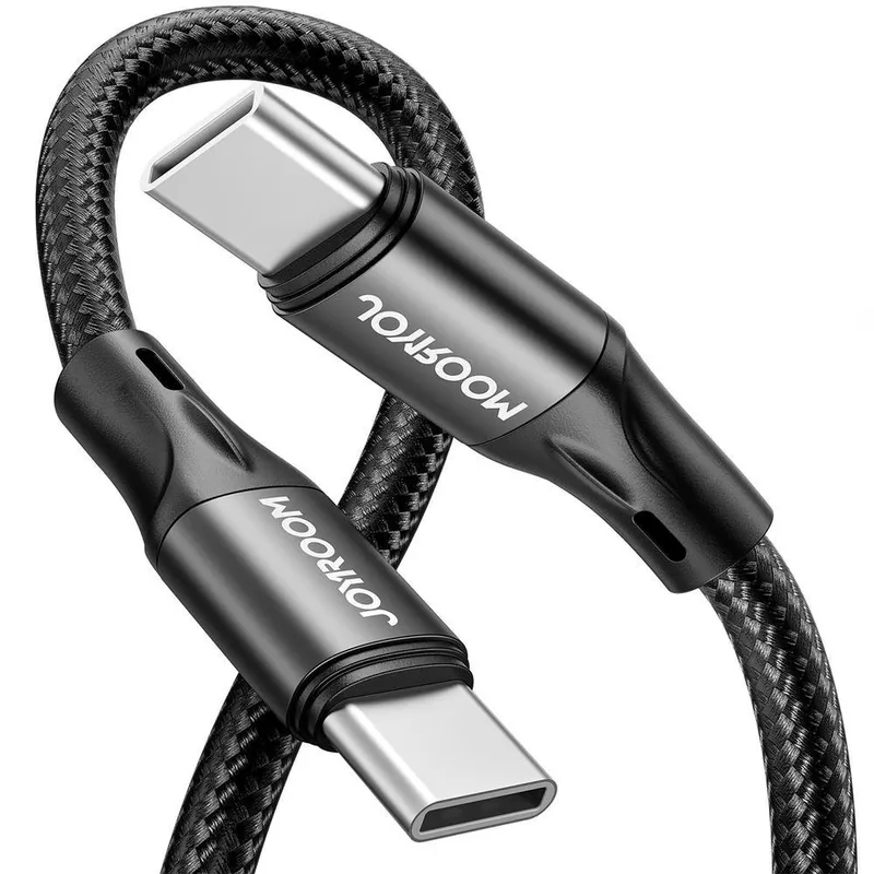 Cabo Joyroom USB C X USB C, 60w, Carregamento Rápido, 1m, Preto
