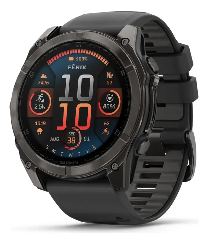 Smartwatch Garmin Fenix 8 AmoLED Sapphire 51mm Com 32gb / 10 Atm / Wi-fi - Black