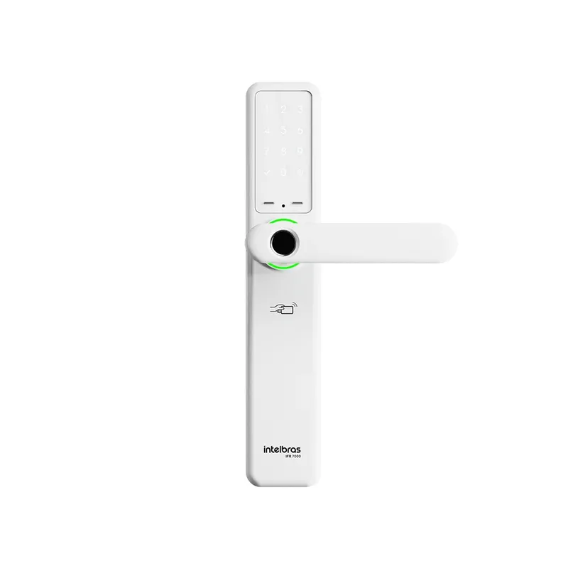 Fechadura Inteligente De Embutir Com Biometria Ifr 7000 Branca Intelbras