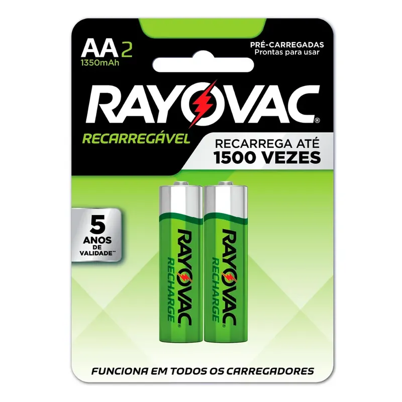 Pilha Recarregavel Eco Aa Com 2 1350Mah 55802