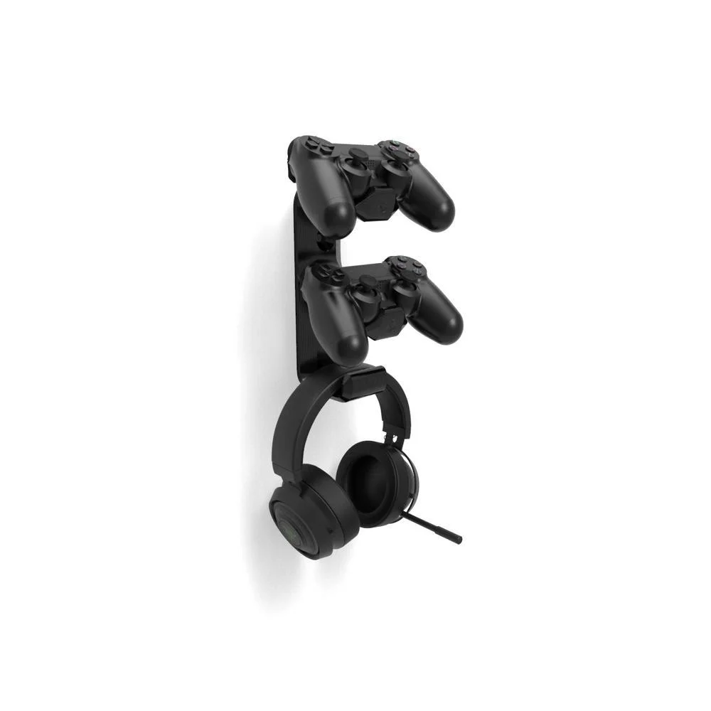 Suporte Parede 2 Controles PS4 Headset Gamer