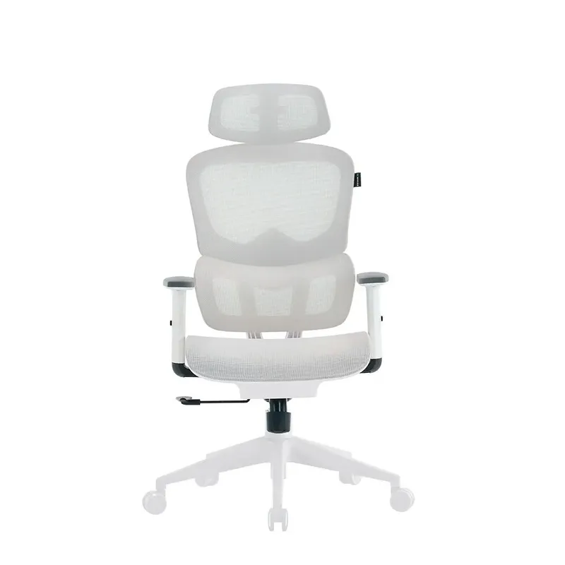 Cadeira Office XT Office X-Max, Até 120Kg, Reclinável, Braço 2D, Cilindro de Gás Classe 4, Tela Mesh, Branca e Cinza Claro - XTO-105