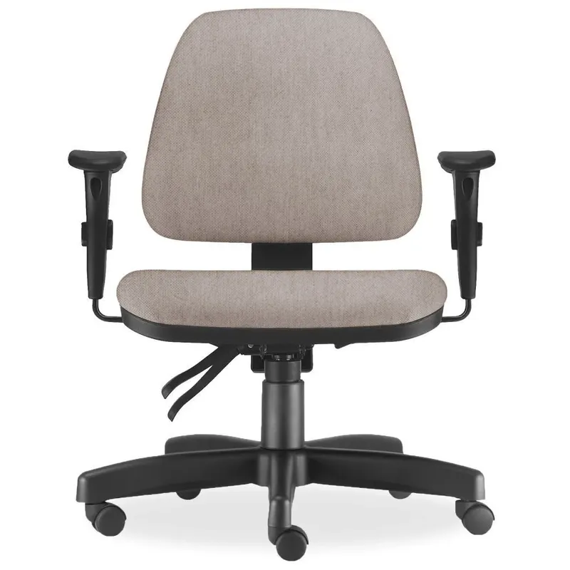 Cadeira De Escritório Giratória Executiva, Ergonômica Sky L02, Linho Bege - Lyam Decor