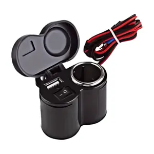 Tomada Adaptador 12v Impermeável Celular Carregador Moto Usb