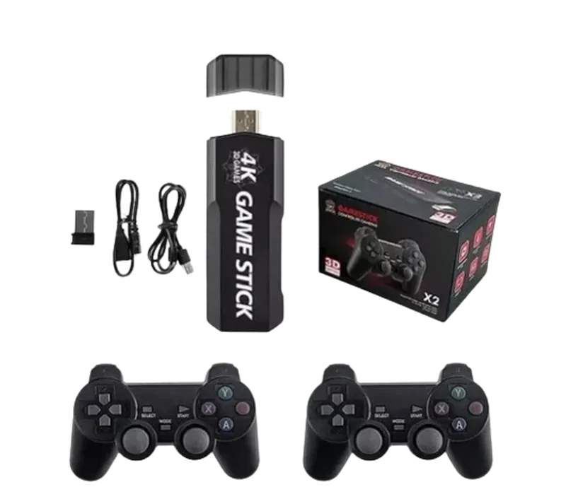 Video Game Stick Retrô, 30 Mil Jogos, HDMI, 4k, Portátil, 64GB, Wireless 2.4g