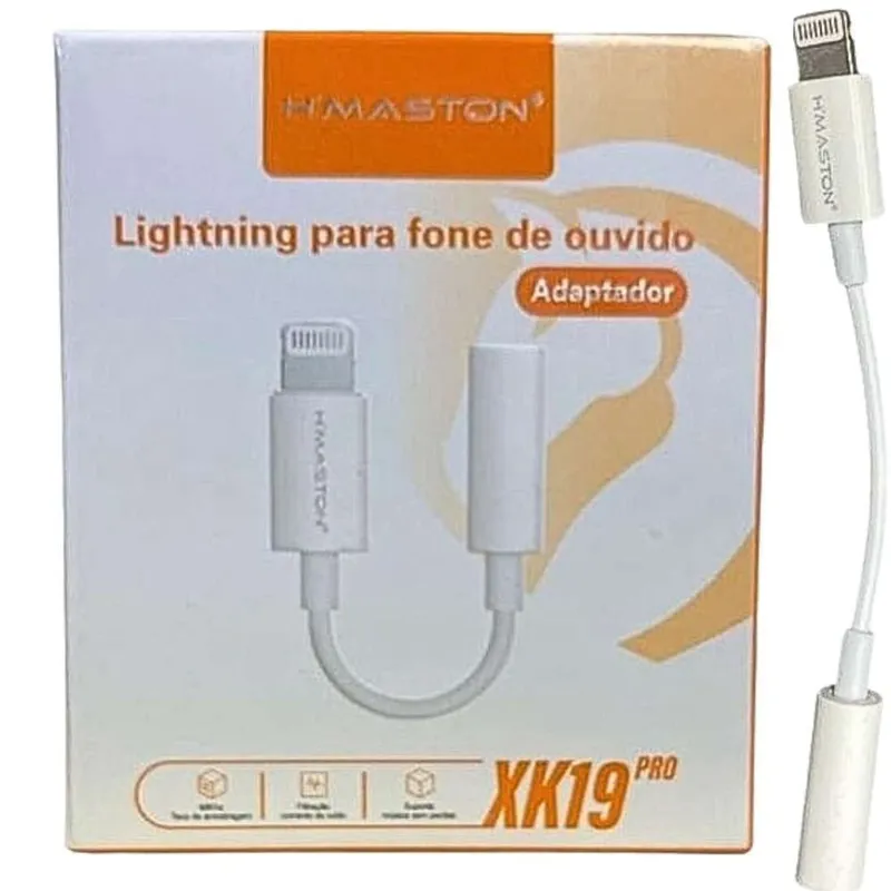 Cabo Adaptador Lightning P/áudio P3 Xk19 Hmaston