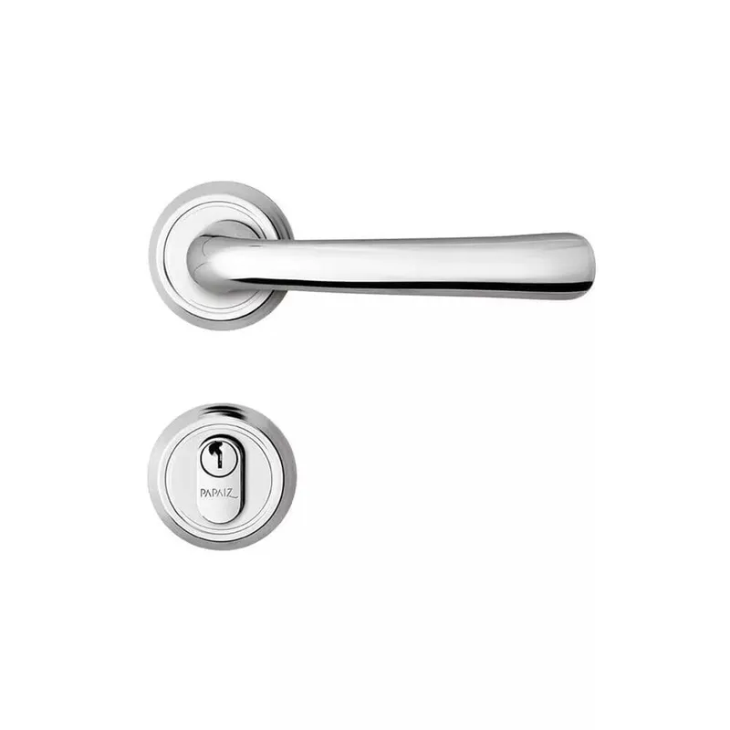 Fechadura Interna 4400 R64 Mz430 Design 40mm Roseta Cromo Acetinado Papaiz