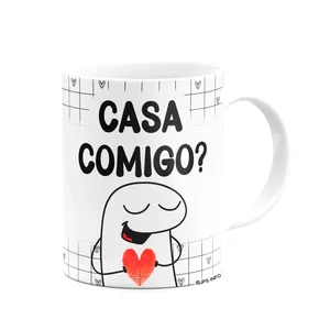 Caneca Florkito Namorados - Limpa A... Casa Comigo?