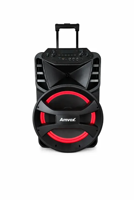 Caixa De Som Amvox Aca 880 Vegas, 880w RMS, Led, Bluetooth, 1 Woofer de 15", Bivolt