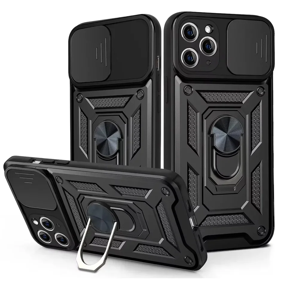 Capa Capinha Armadura C/ Proteção Da Camera Suporte Anel 360 Para Iphone 16 Pro Max