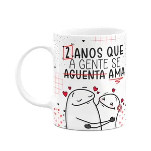 Caneca Flork Namorados - 2 Anos Que A Gente Se Aguenta!