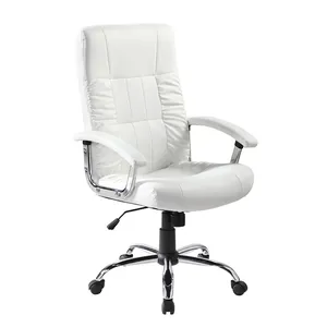 Cadeira De Escritório Presidente Giratória Com Relax Office Plus Branca
