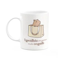 Caneca Divertida Capivaras - Especialista Em Parecer Ocupada