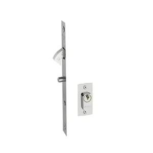 Fechadura Serralheiro Porta De Correr Espelho 430zm 18mm Cilindro 74mm Cromado Pado
