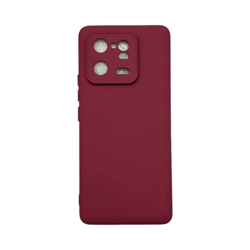 Capa Xiaomi Mi 13 Pró 5g Silicone Aveludada Protege Câmera Colorida Capinha Anti Impacto Mi 13 Pró:vinho