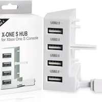 Hub Usb 4 Portas Para XBOX One S Slim Carregador Adaptador Branco