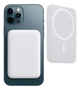 Power Bank Indução Sem Fio 5000mah Cor Branco