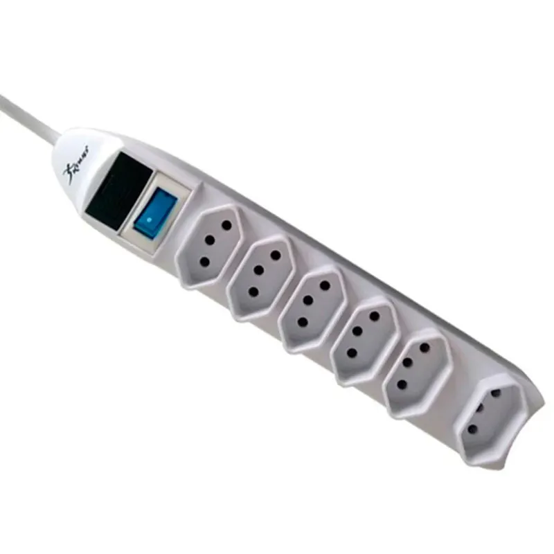 Filtro de Linha 6 Tomadas Bivolt SL7606 Branco Knup