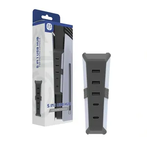Hub Usb 5 Portas Para Playstation 5 Pro Ps5 Carregador Fone Teclado