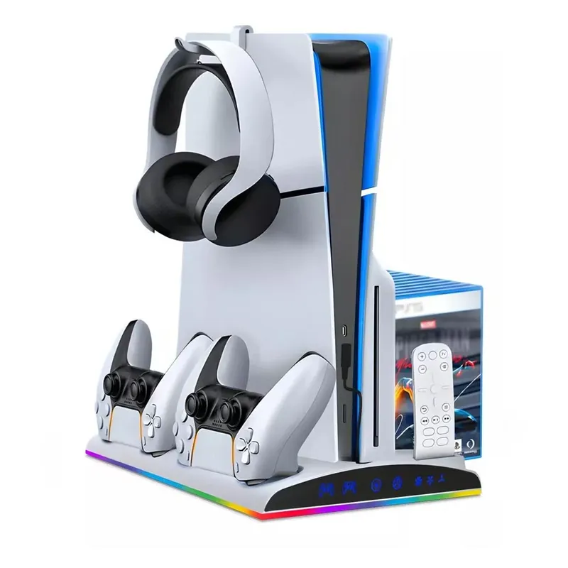 Multifuncional Ps5 /ps5 Silm Cooling Stand Dock De Carregamento Tp5-3570