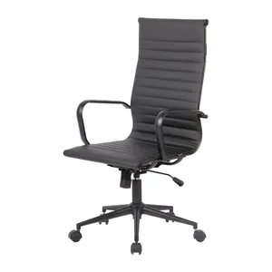 Cadeira Office Sevilha Alta Couríssimo Preto Aço Preto - 75660